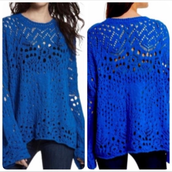 Free People TRAVELING LACE SWEATER SIZE XSMALL NWT - Picture 11 of 13